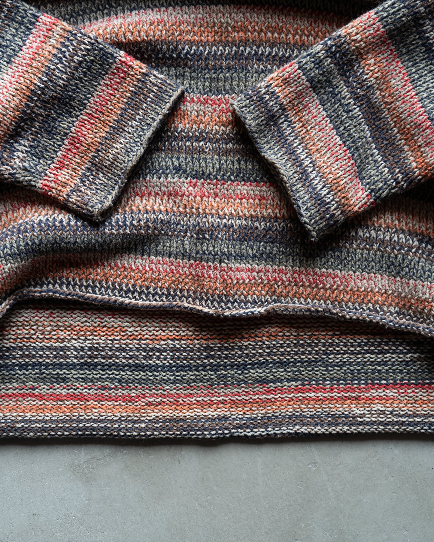 EXPRESS acrylic cotton loose silhouette border knit