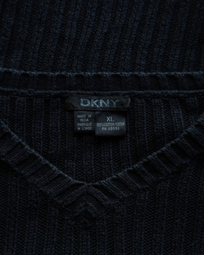 DNKY vneck cotton knit sweater