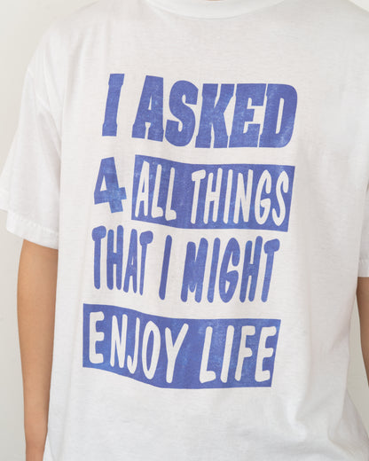 00's lettered print message tee