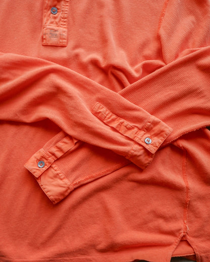 "Ralph Lauren" Orange Henley neck Shirt