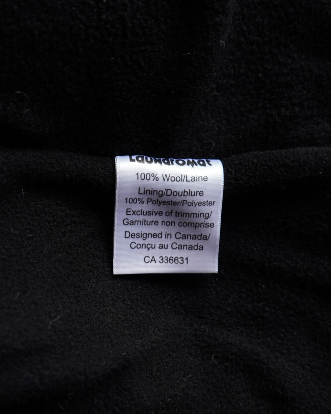 Laundromat wool knit zip-up jacket