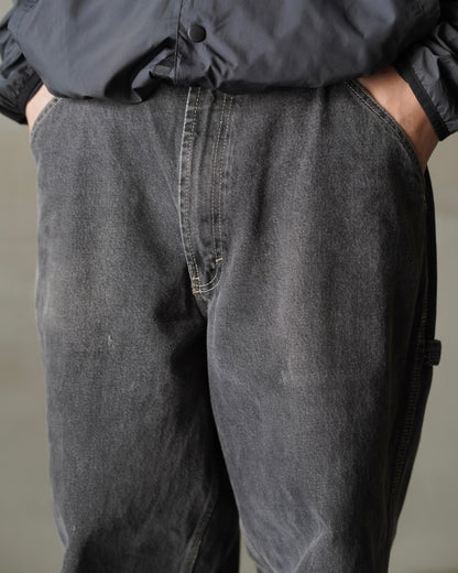 90s “MISSION BLUES”Painter Black Denim Pants