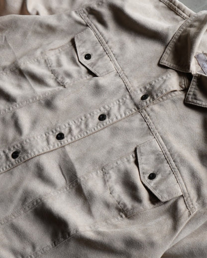 fake suède 2 Pockets design shirt