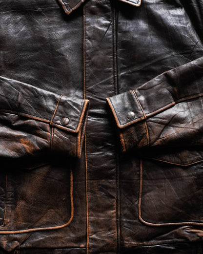 90s DOCKERS heavy leather jacket