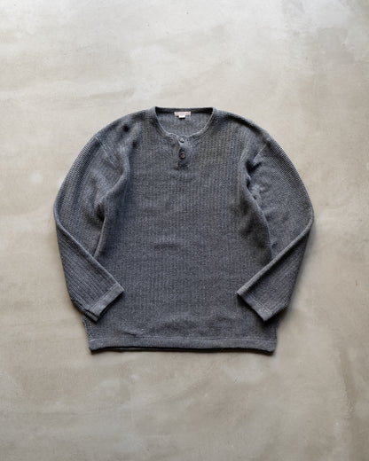 VIGORIA Henley Neck Knit Sweater