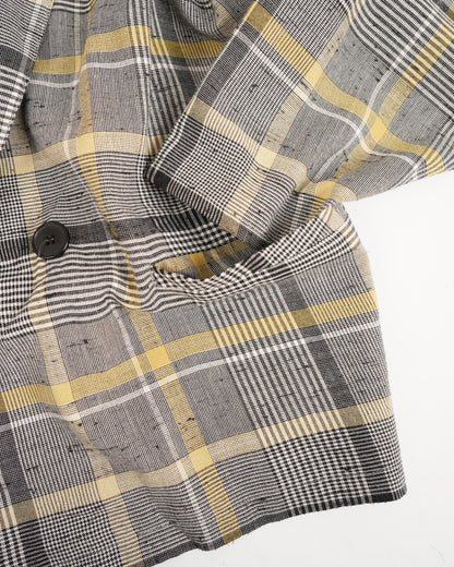 POLYESTER / VISCOSE check tailored jacket