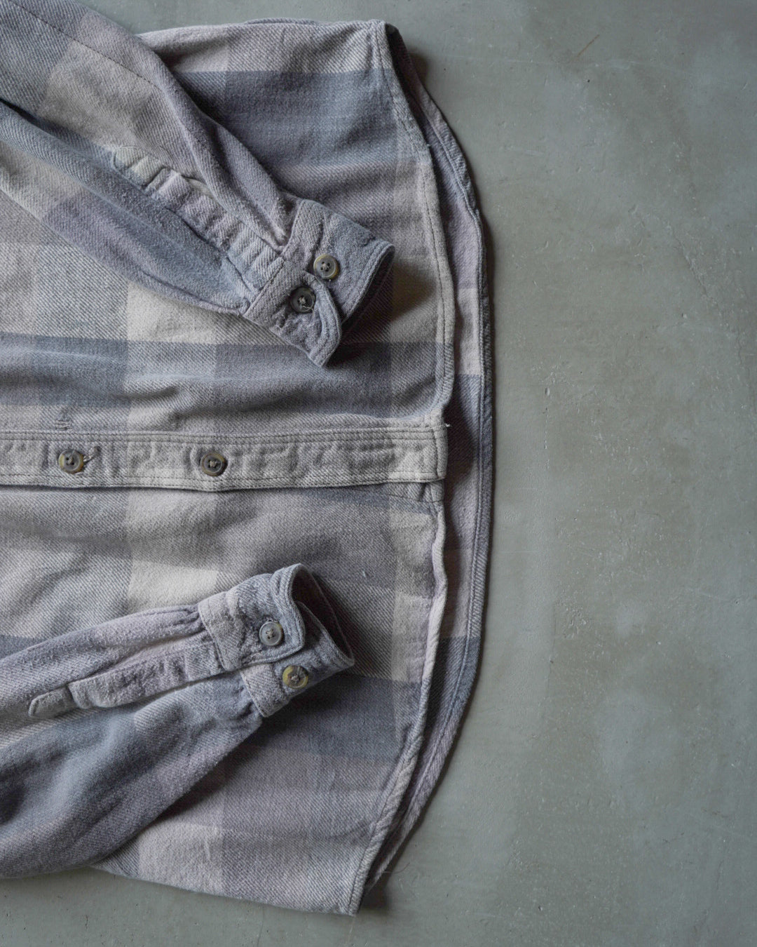 90s check duble flap Pockets flannel shirt