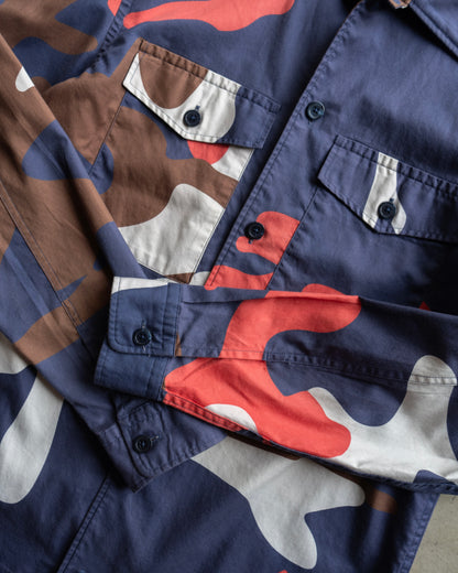 Hugo Boss Multi‑Color Abstract Camo Shirt