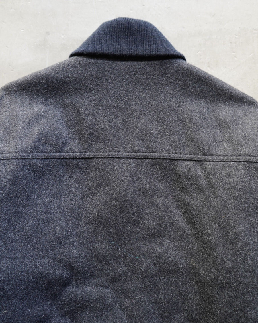 90s GRIND acrylic wool shawl collar design jacket