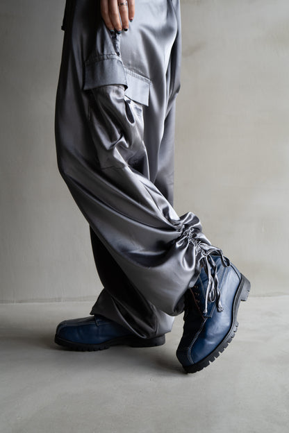 satin cargo easy pants