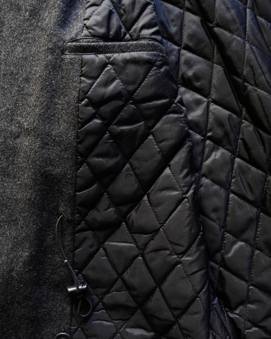 90s GRIND acrylic wool shawl collar design jacket