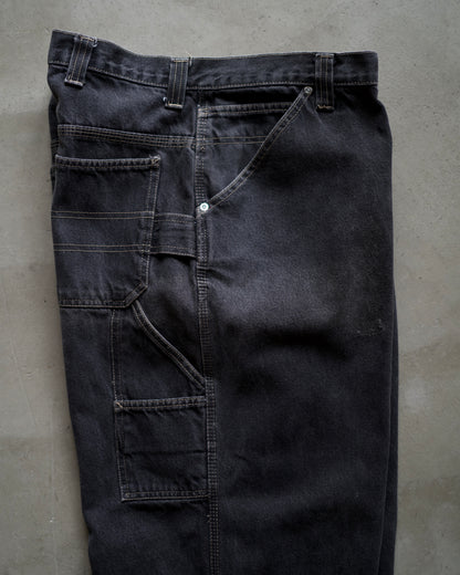 90s “MISSION BLUES”Painter Black Denim Pants