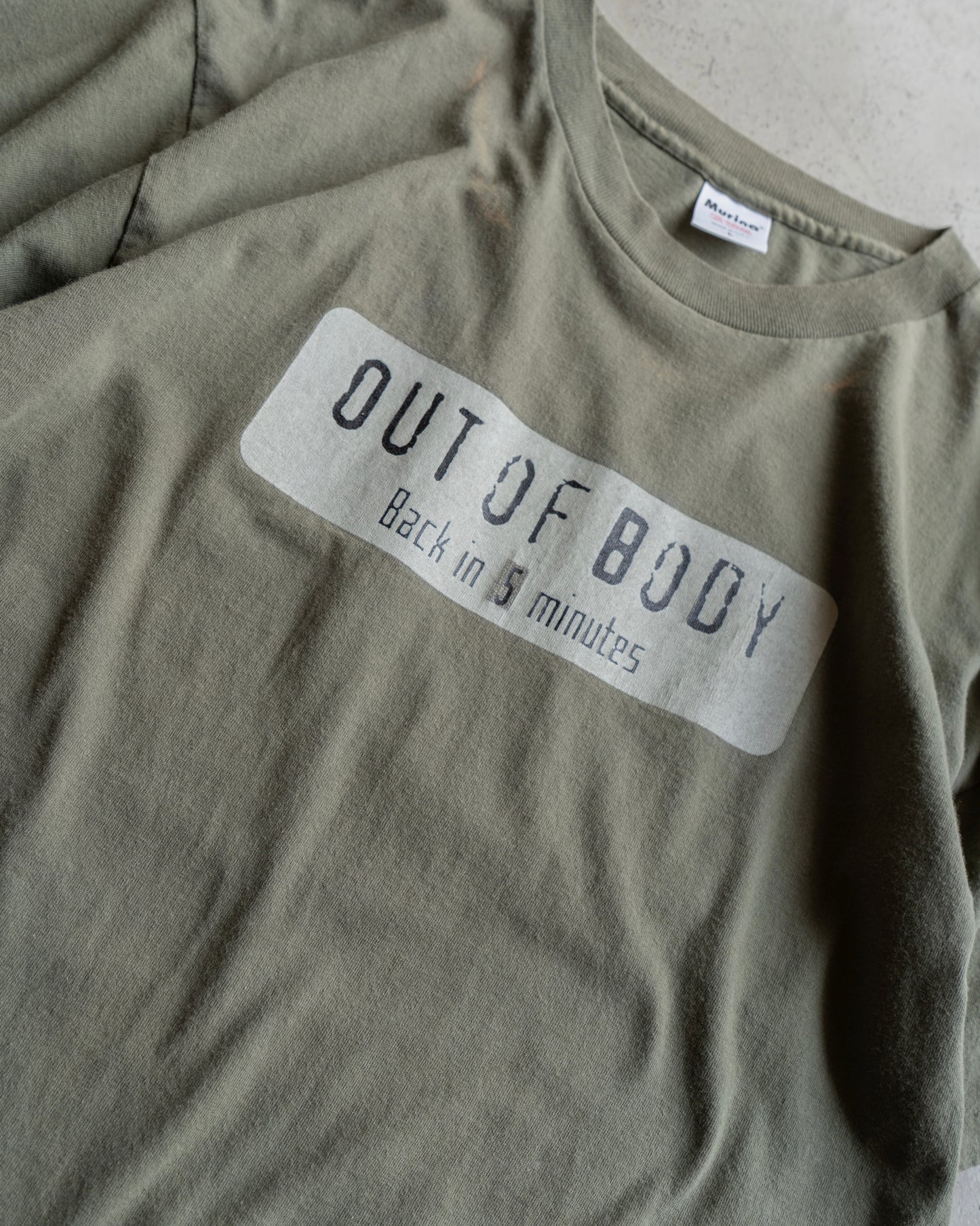 90's USA製 "OUT OF BODY" message tee