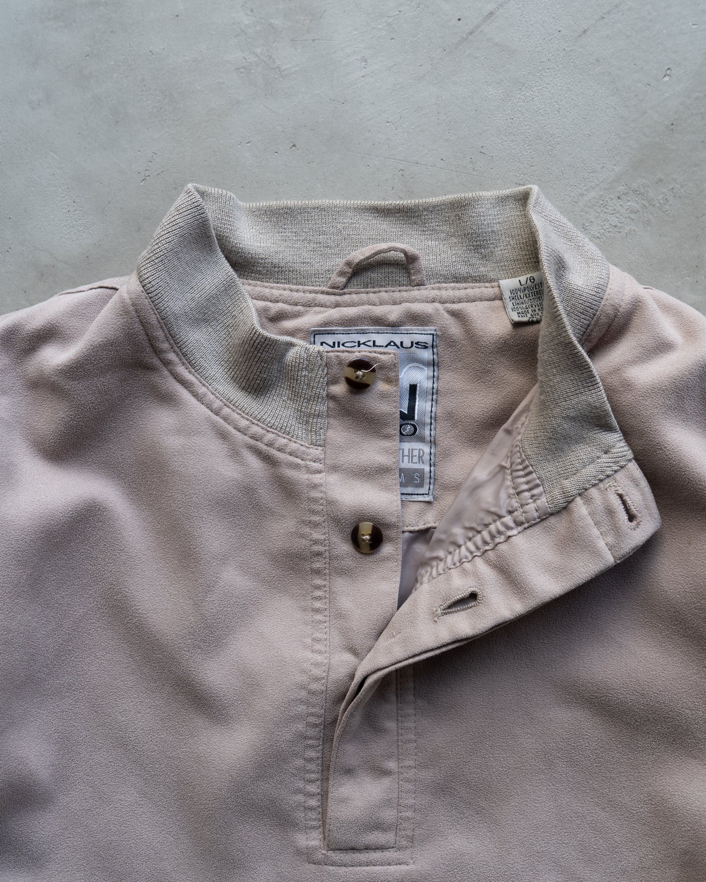 90's Nicklaus fake leather pullover