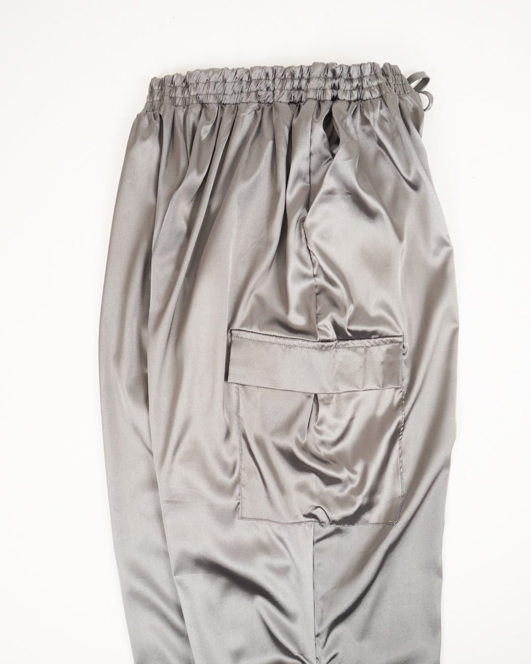 satin cargo easy pants