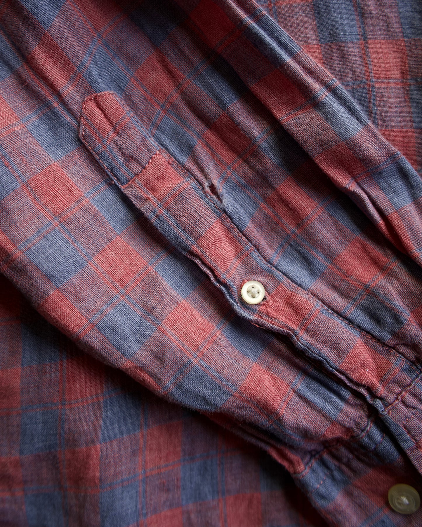 BANANA REPUBLIC piaid check design linen shirt