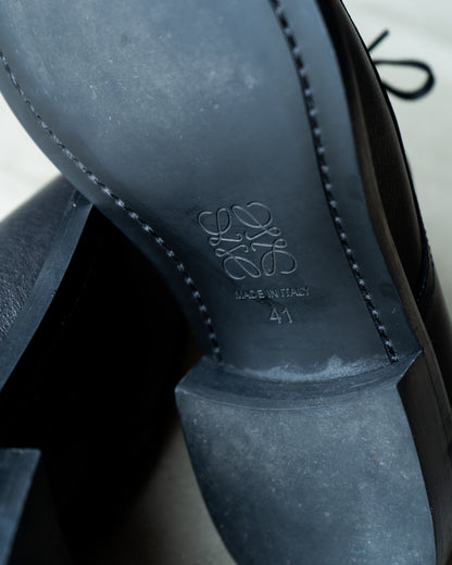 LOEWE plane toe leather dress shoes "made in italy"