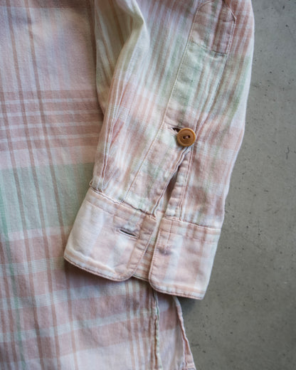 90's Ralph Lauren open collar check design shirt