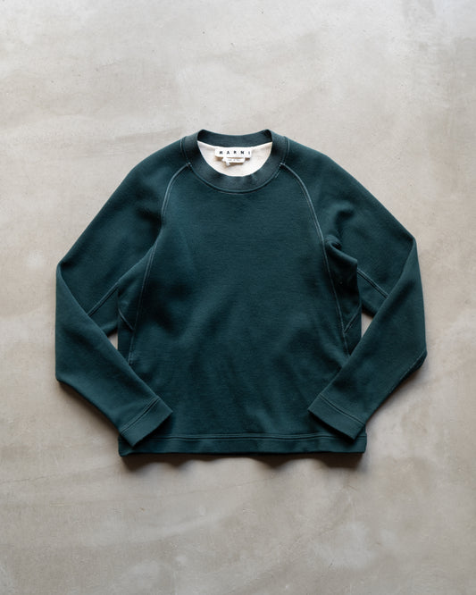 MARNI crew neck wool nylon sweat shirt