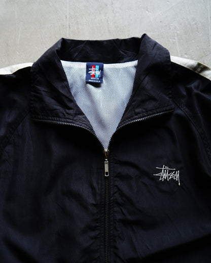 90s old stussy sports nylon zip-up jacket