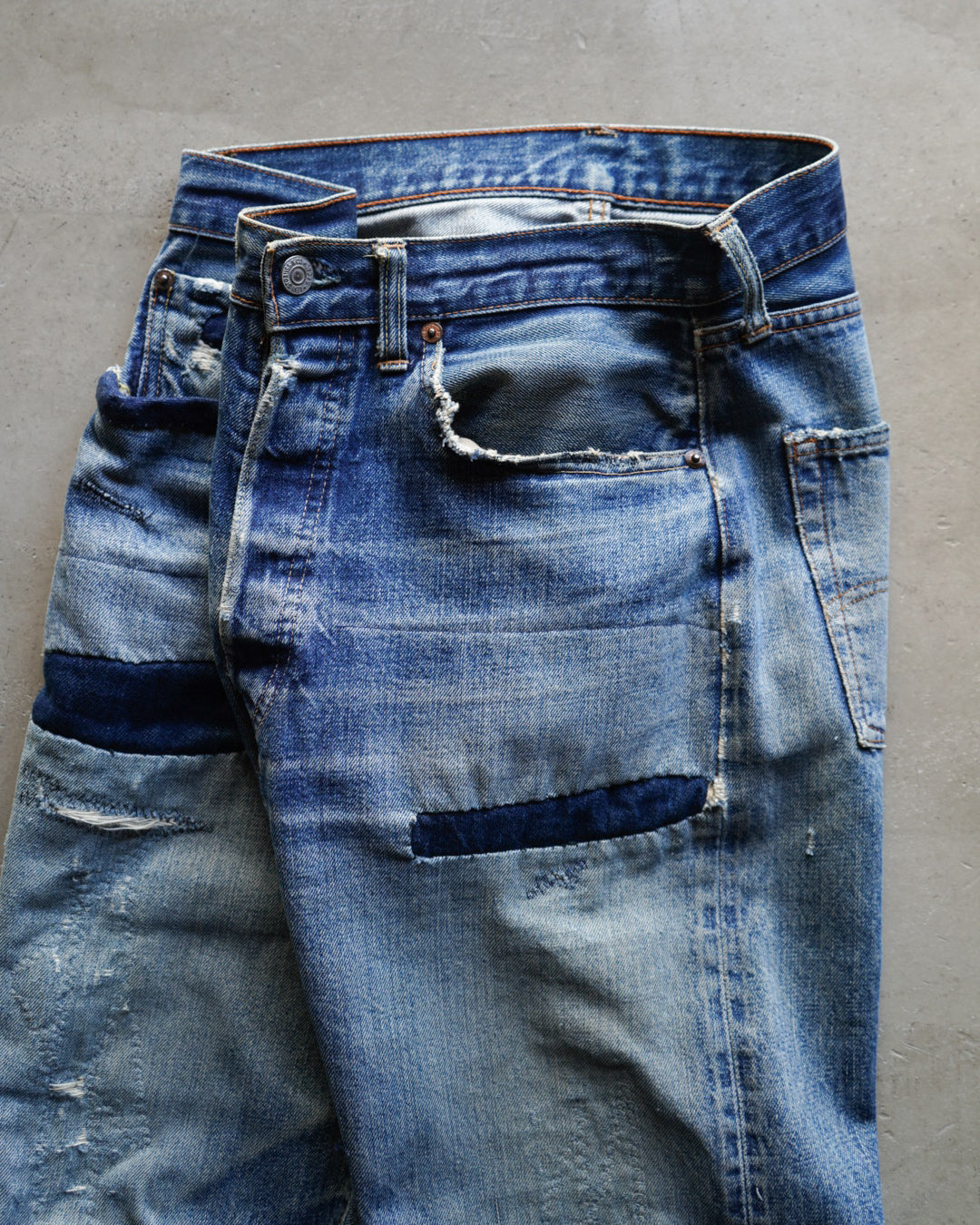 60's Levi's 501 "Big E" good repaired denim pants