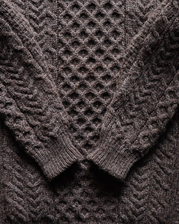 Orvis cable wool knit made in lreland