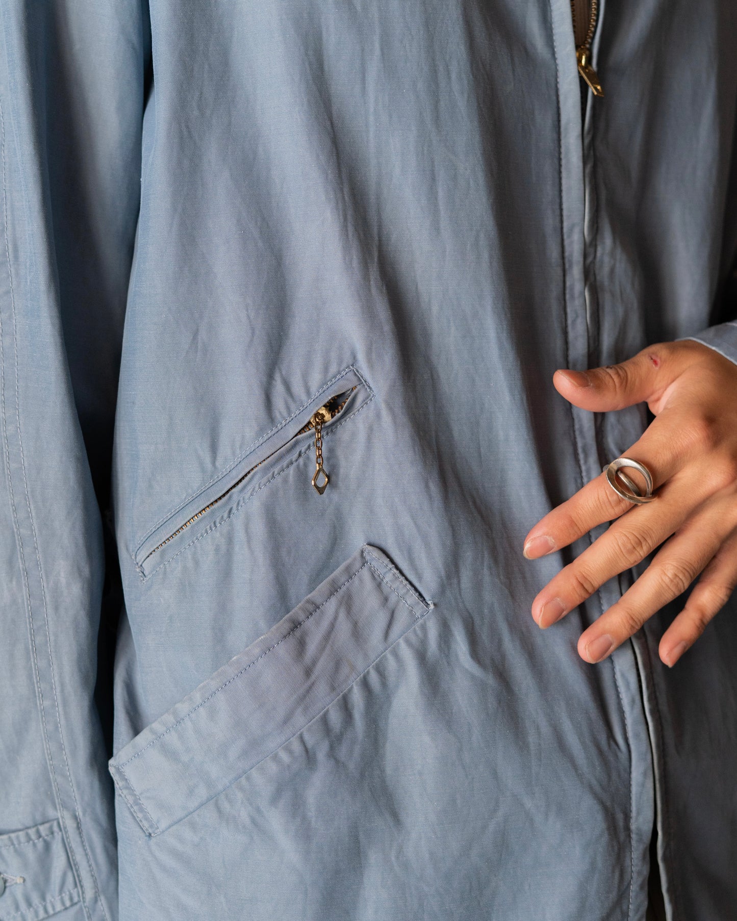 40's "McGREGOR" light blue drizzler Sport jacket