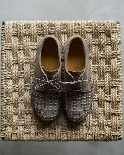 Emporio Armani Intrecciato suede leather shoes