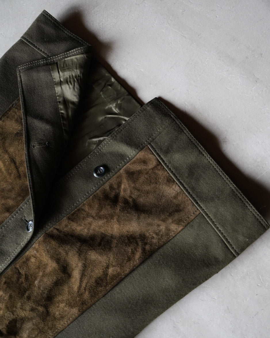 vintage switching swede design 2pocket jacket