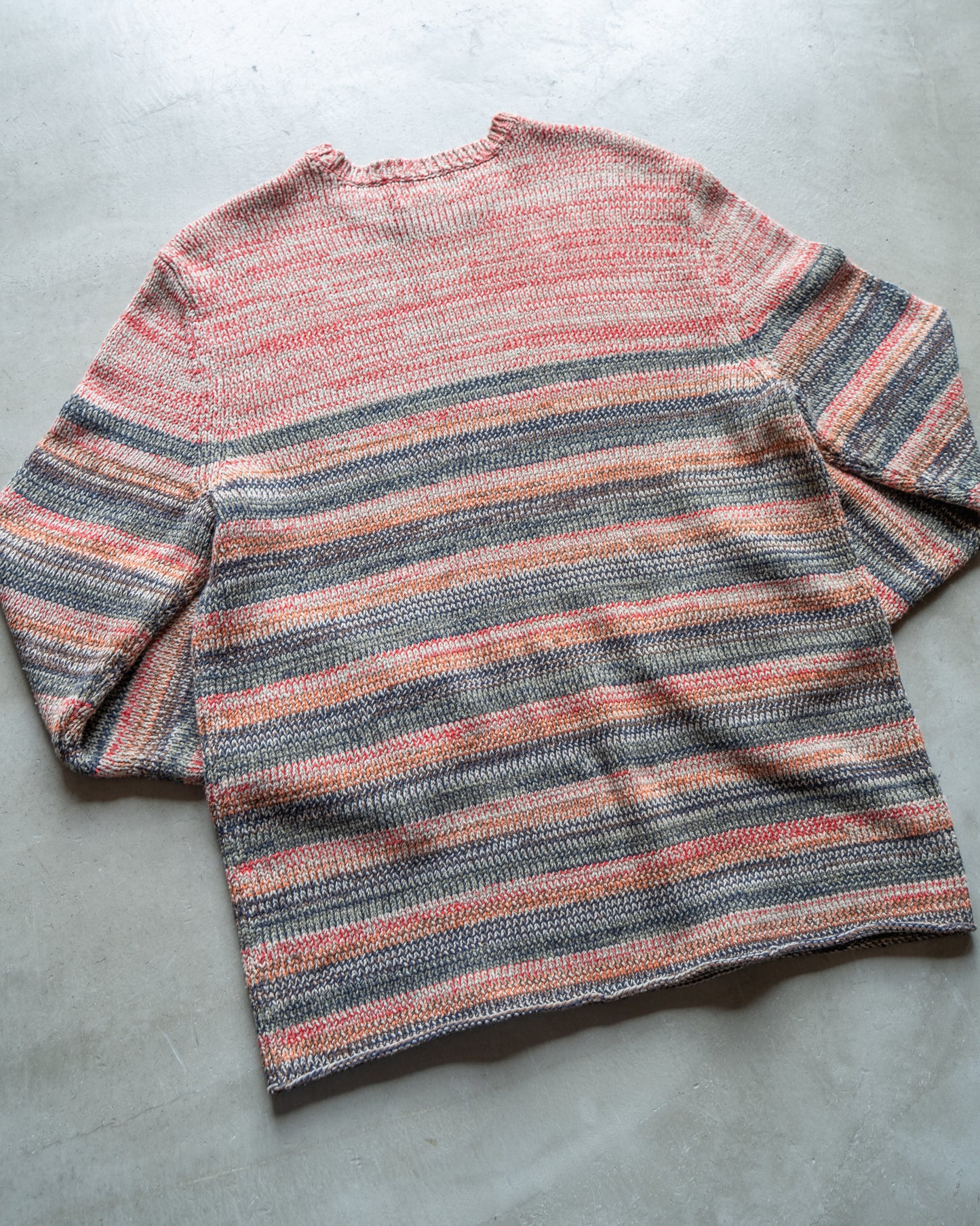 EXPRESS acrylic cotton loose silhouette border knit