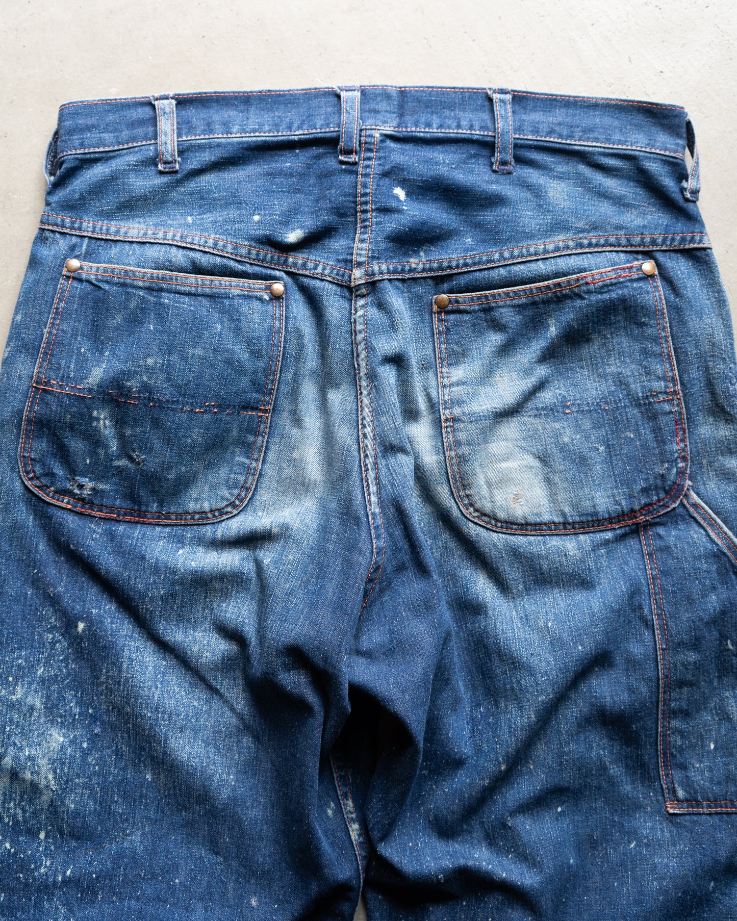 50s vintege pionneer painted work denim pants