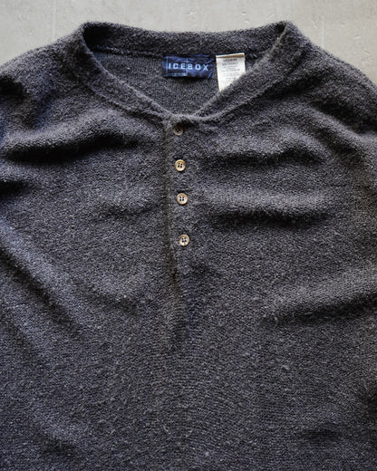 ICEBOX acryl nylon henry neck Knit made in USA