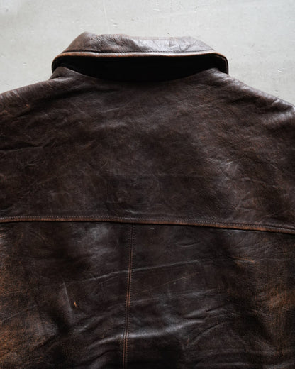 90s DOCKERS heavy leather jacket