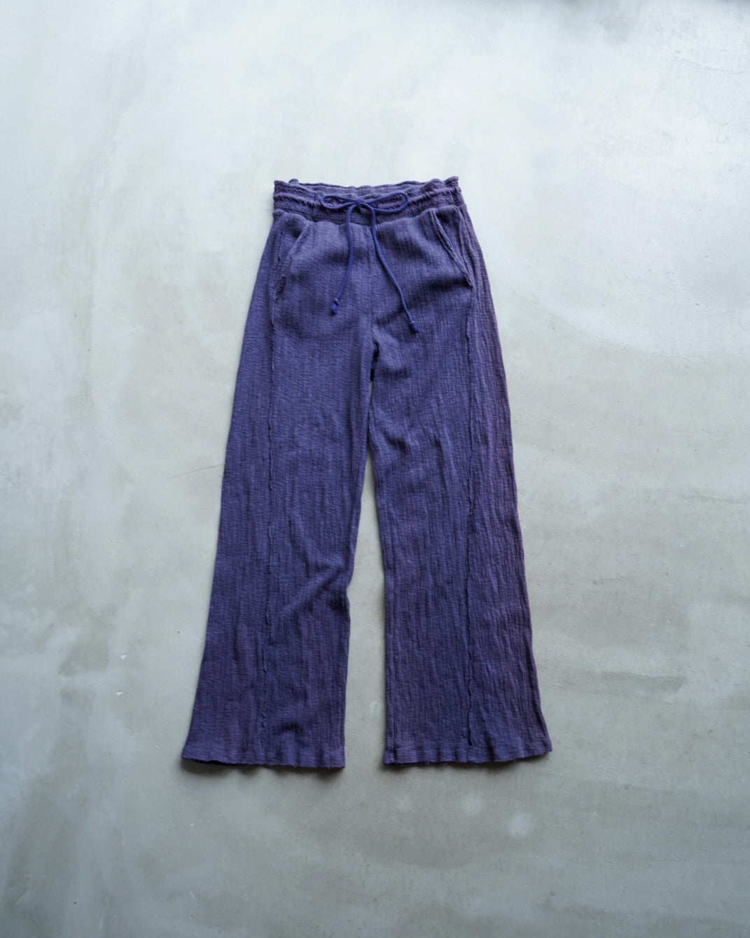 cotton wide flare easy pants for ladies