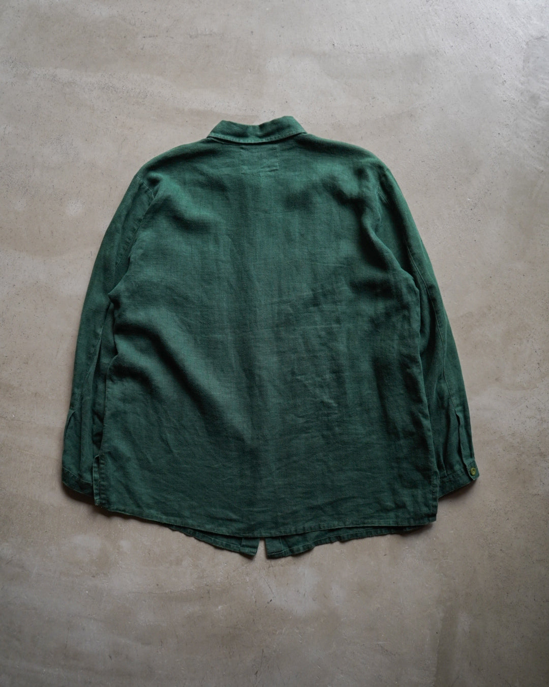 Linen L/S over shirt green color