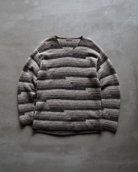 calvin klein gradation design v  neck knit  sweater