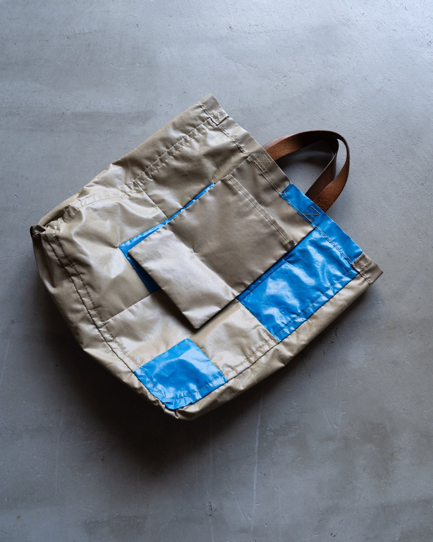 Comme des garçons PVC patchwork design tote bag