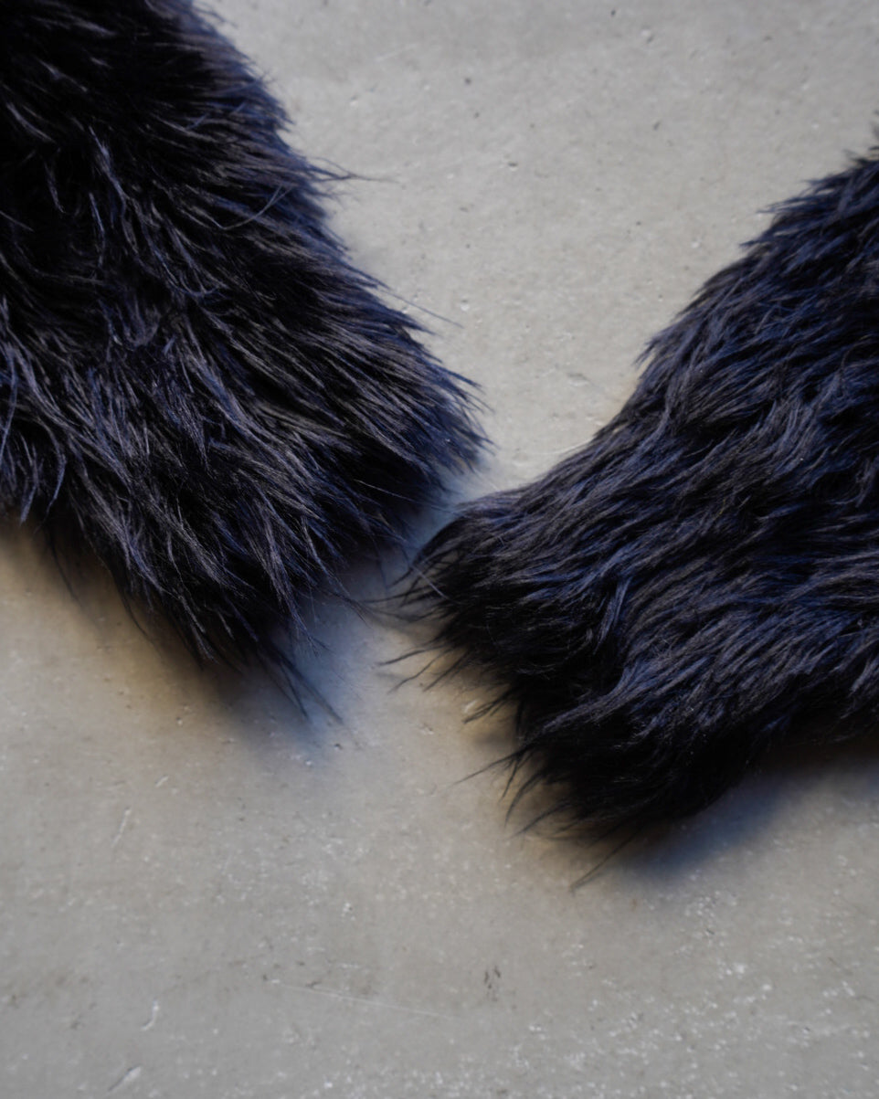 " ladies " black shaggy knit