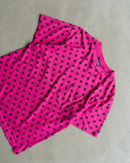 90's nordstrom dot design pocket tee