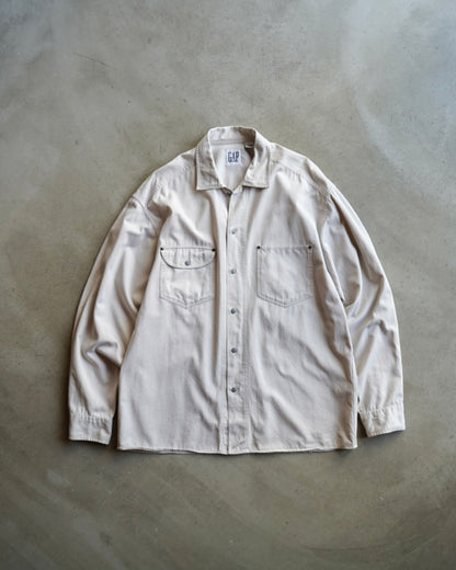 00's "OLD GAP" Off White Over Shirt