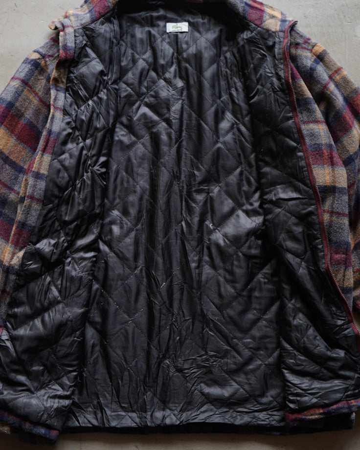 LACOSTE fleece quilting zip-up jacket