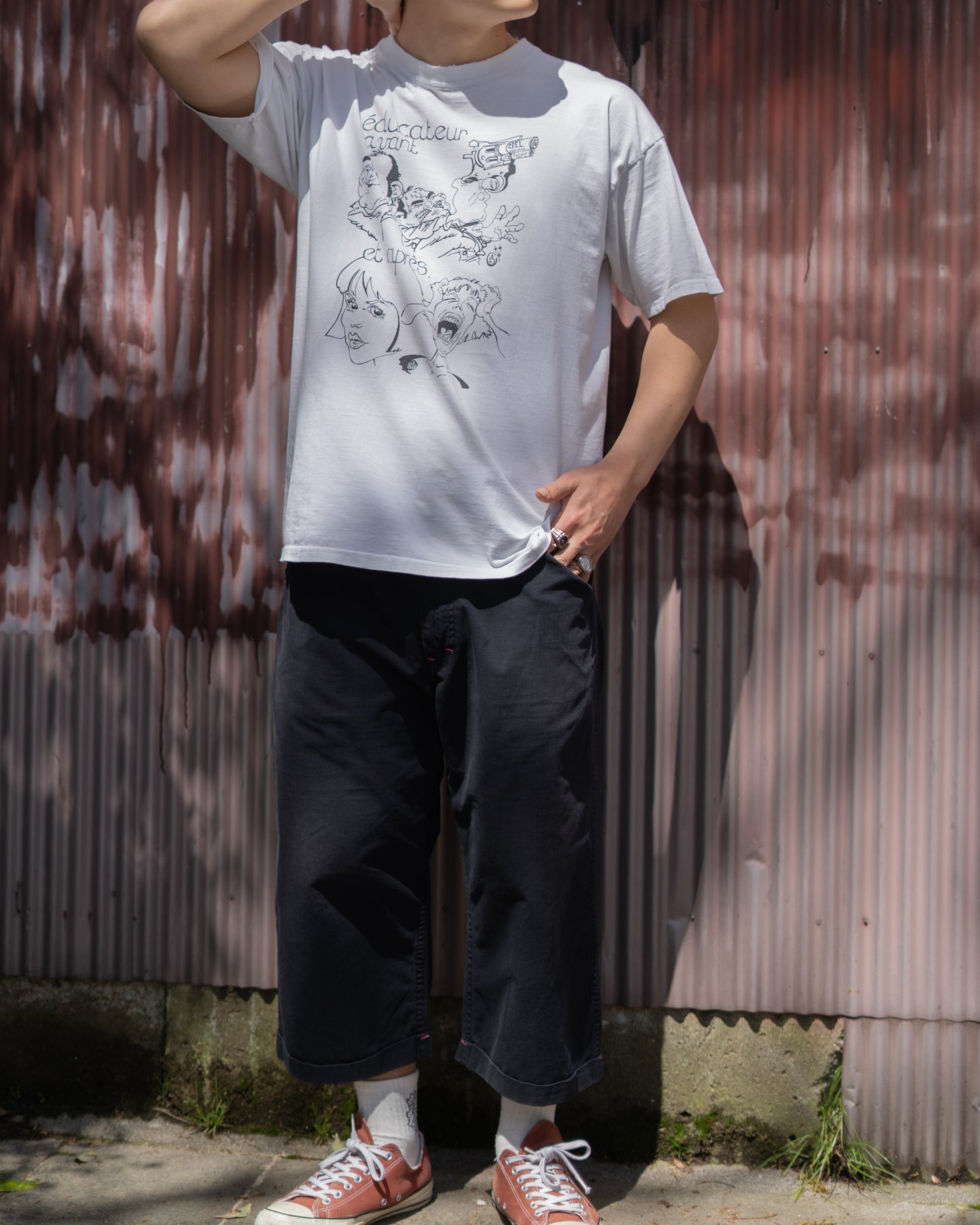 Euro Design Cartoon Print Tee