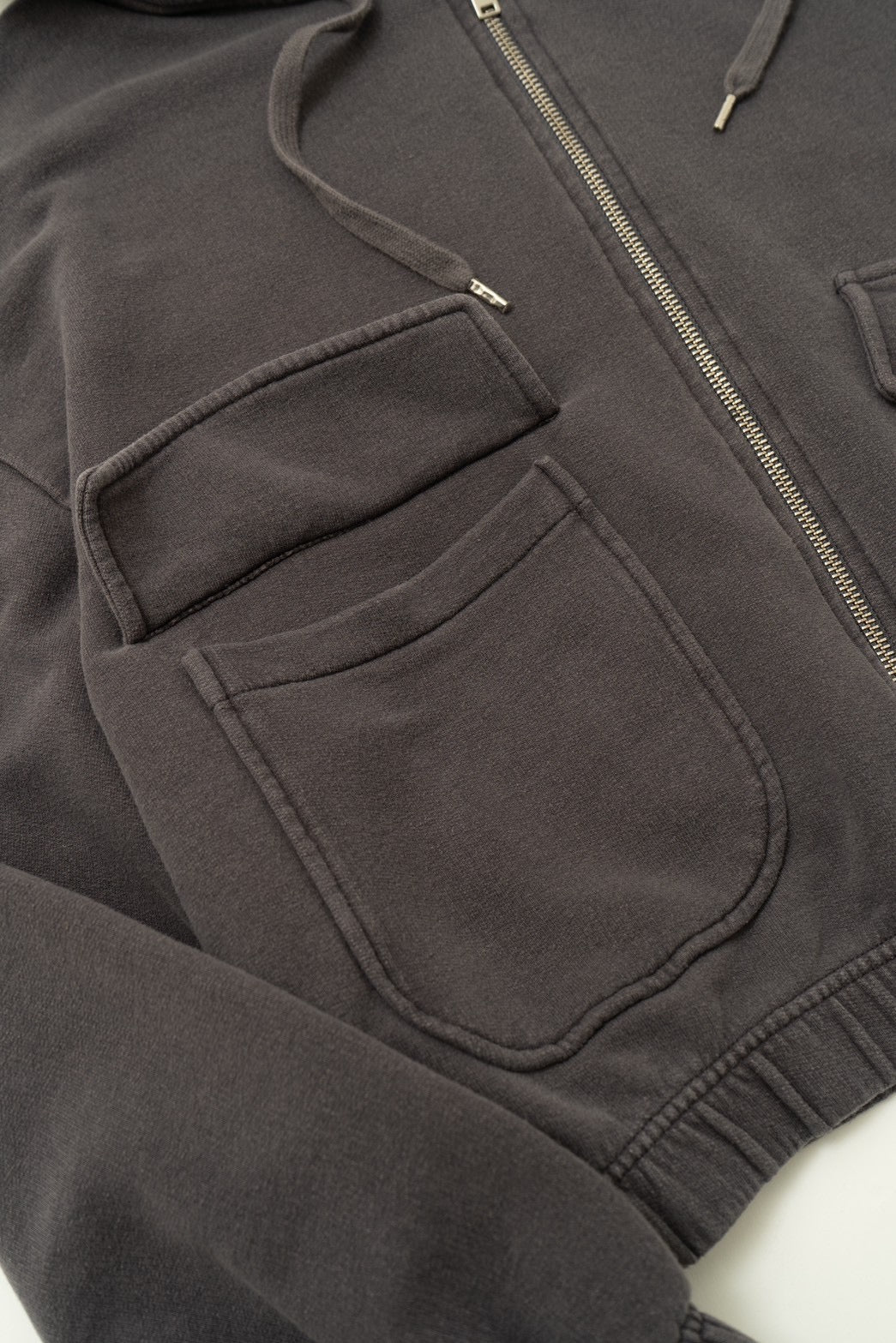 short length sweat foodie zip up