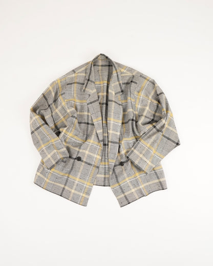 POLYESTER / VISCOSE check tailored jacket