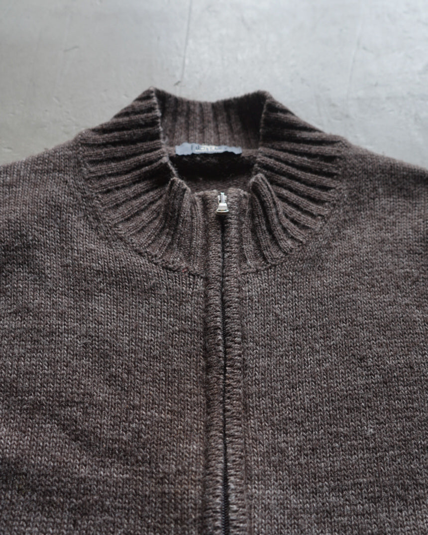 Fibretex wool zip-up knit made in Italy