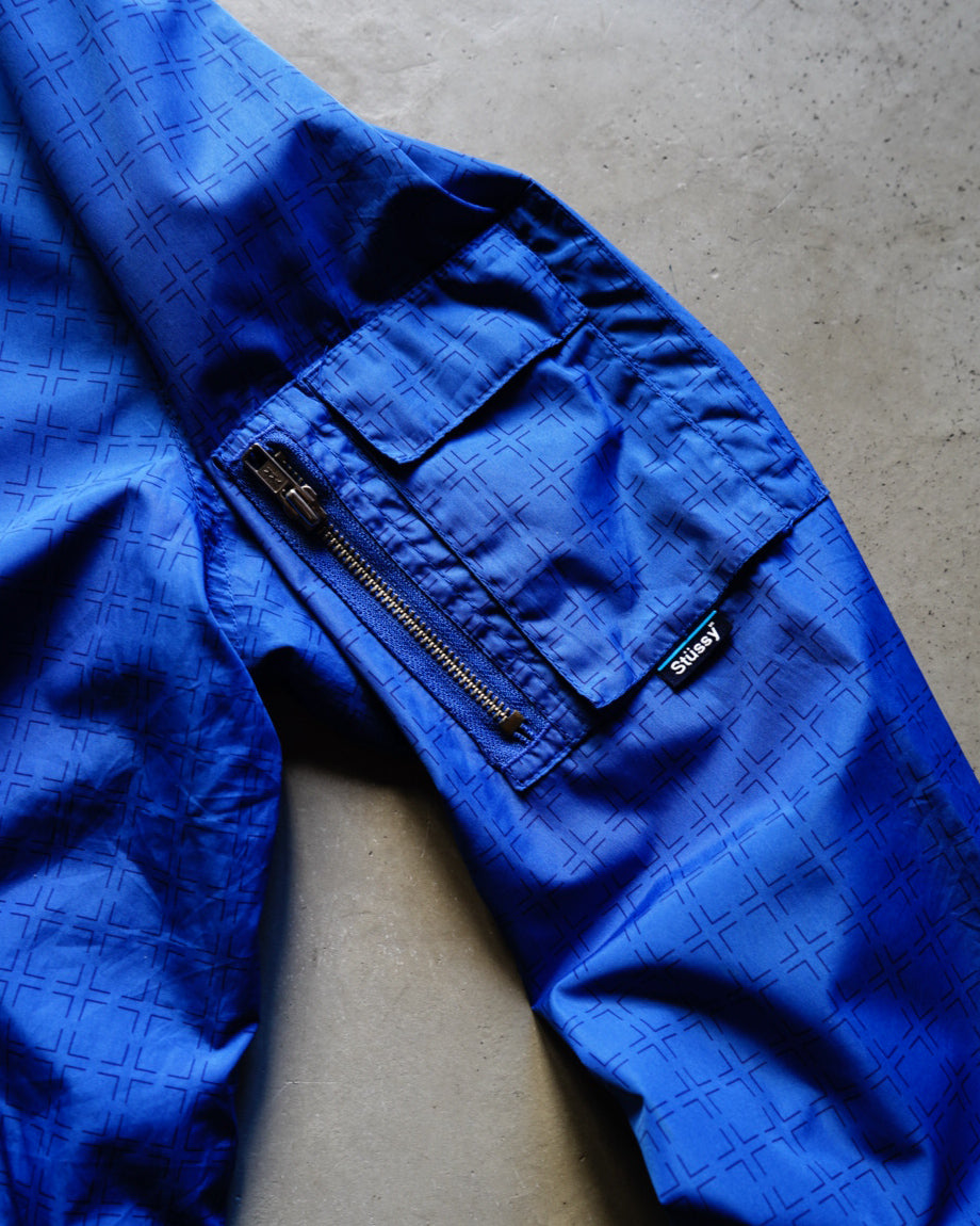 old stussy all pattern track nylon jacket