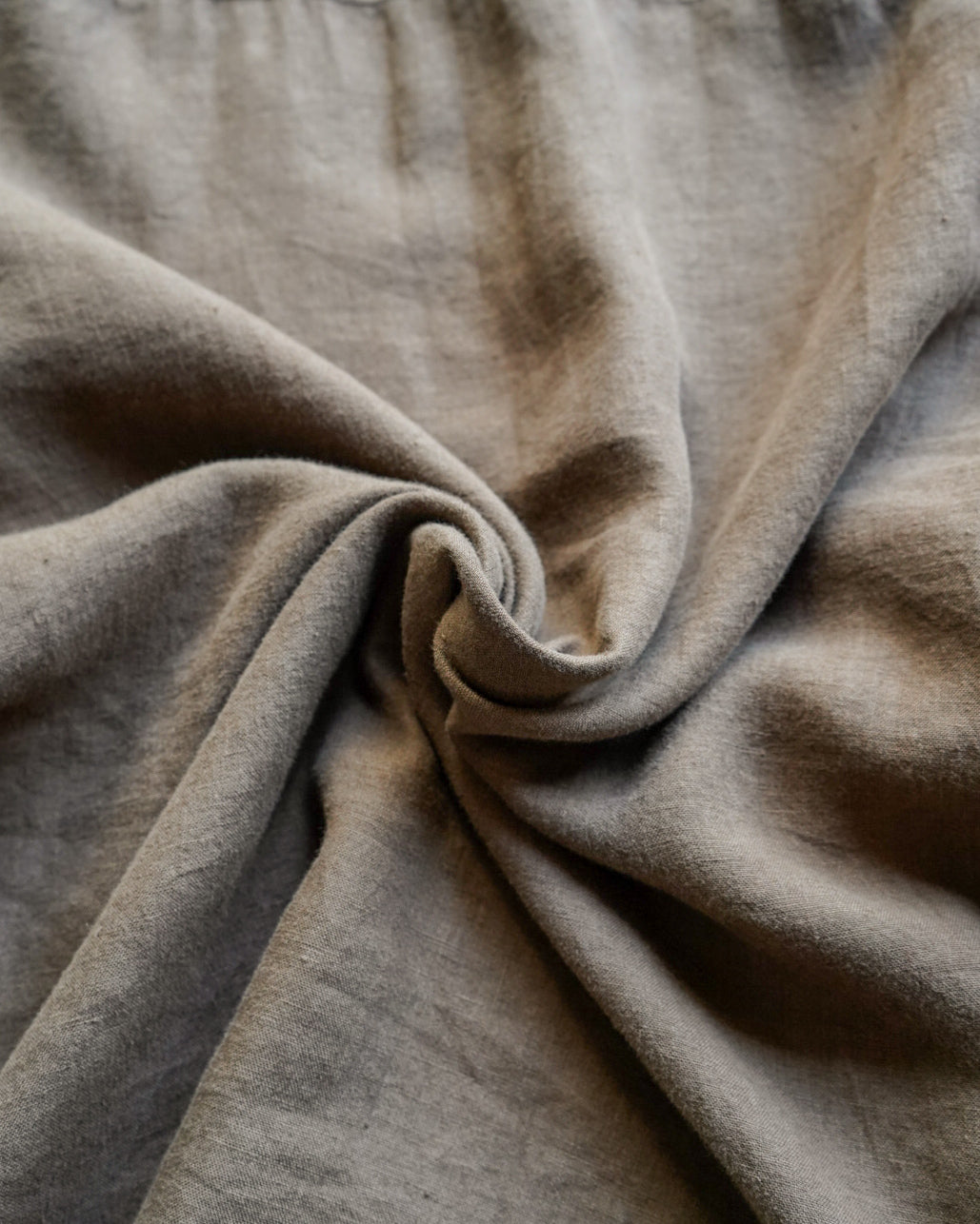 Band collar linen pull over shirt