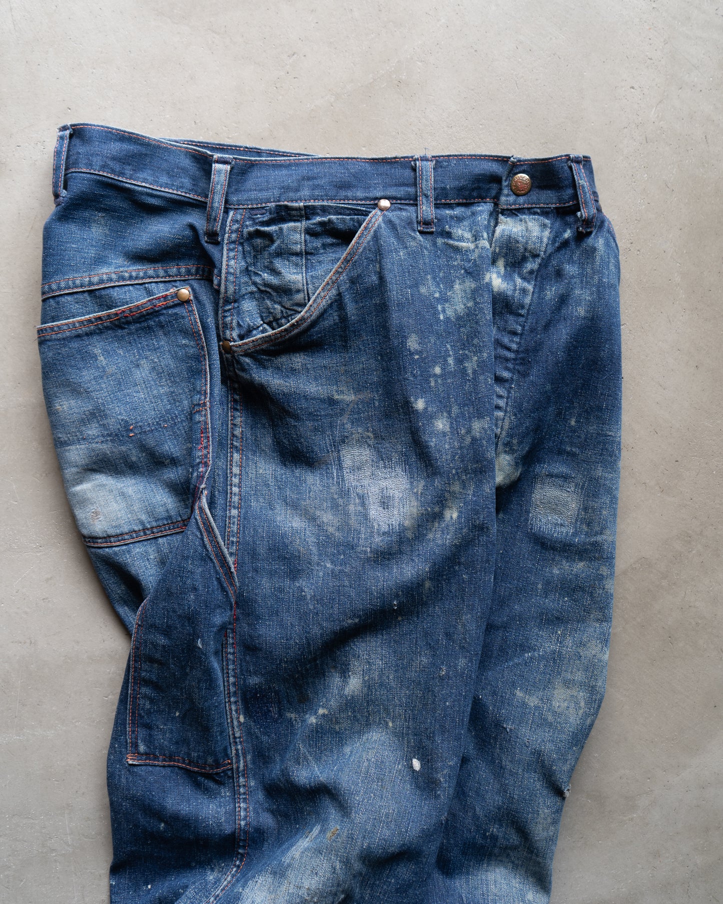 50s vintege pionneer painted work denim pants
