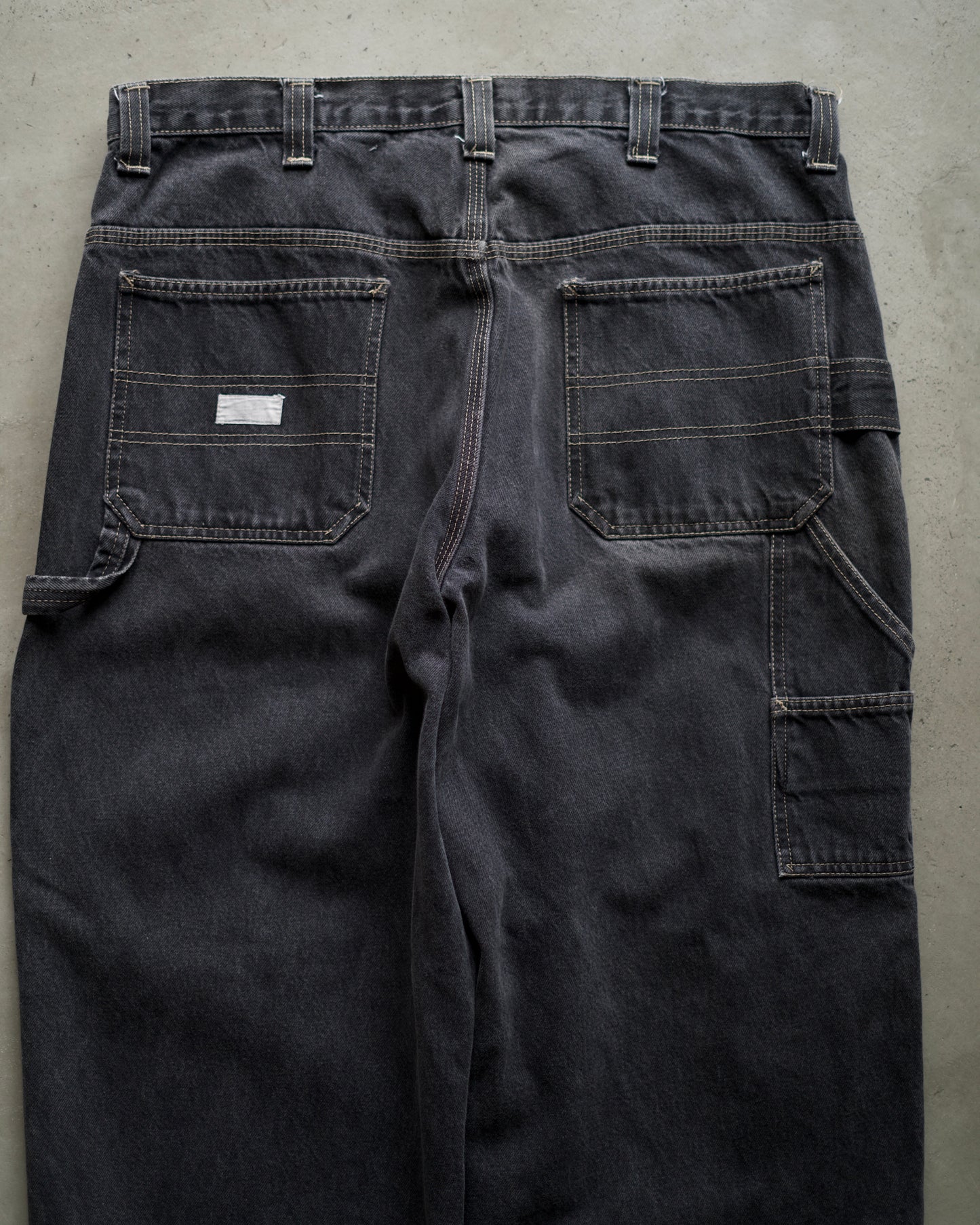 90s “MISSION BLUES”Painter Black Denim Pants
