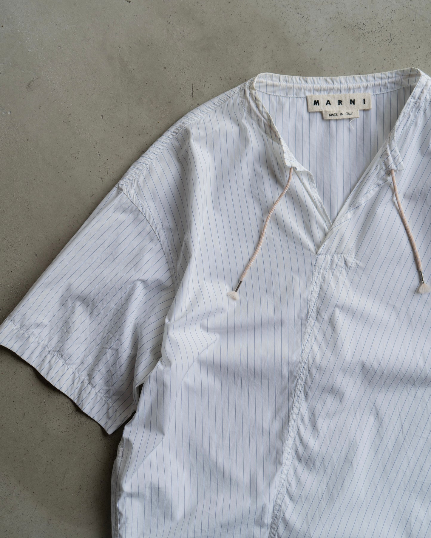 MADE IN ITALY MARNI stripe design short sleeve shirt